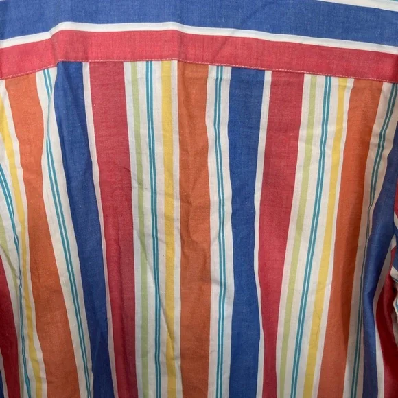 Vintage Single Stitch Striped Button Down Sz L - Picture 6 of 7
